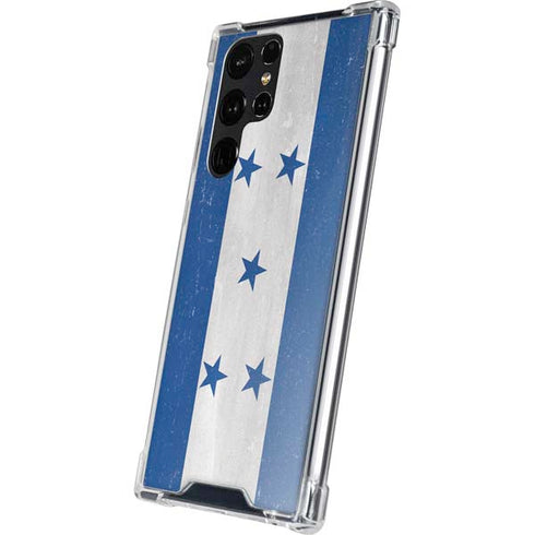Honduras Flag Distressed Galaxy S24 Ultra Clear Case