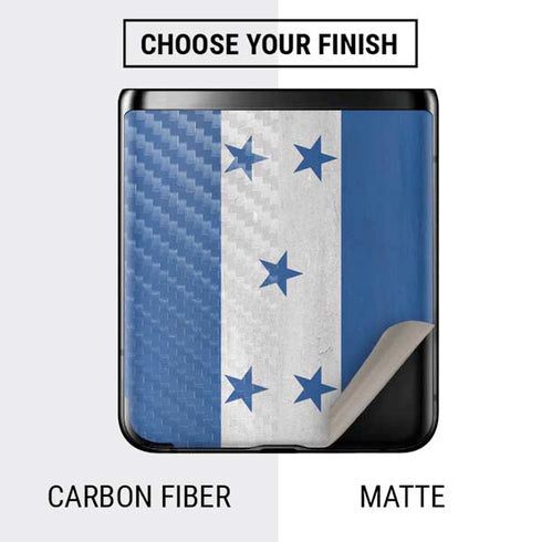 Honduras Flag Distressed Galaxy Z Flip Skin