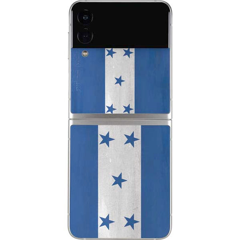 Honduras Flag Distressed Galaxy Z Flip3 5G Skin