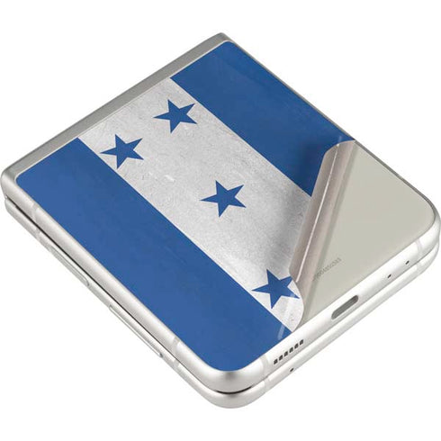 Honduras Flag Distressed Galaxy Z Flip3 5G Skin