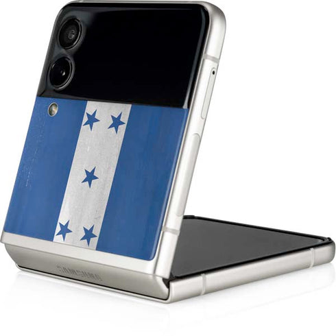 Honduras Flag Distressed Galaxy Z Flip3 5G Skin