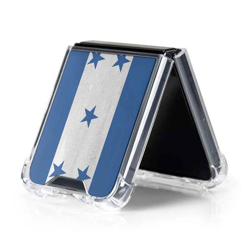 Honduras Flag Distressed Galaxy Z Flip5 5G Clear Case