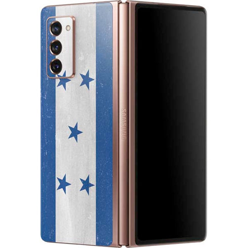 Honduras Flag Distressed Galaxy Z Fold2 5G Skin