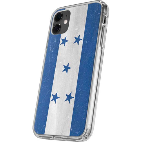 Honduras Flag Distressed iPhone 11 Clear Case