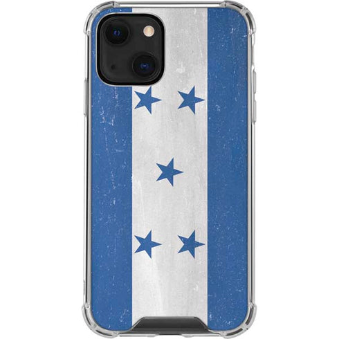 Honduras Flag Distressed iPhone 13 Mini Clear Case