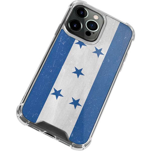 Honduras Flag Distressed iPhone 13 Pro Max Clear Case
