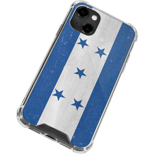 Honduras Flag Distressed iPhone 14 Clear Case