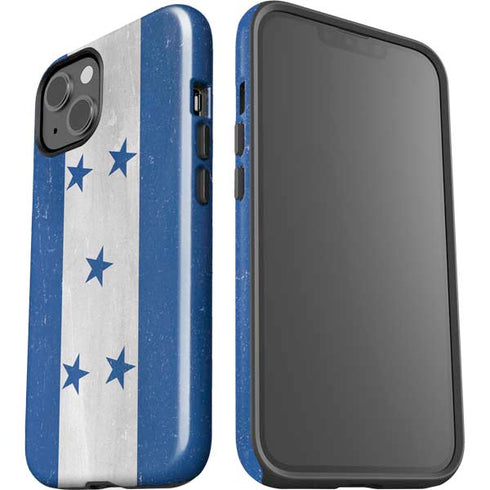 Honduras Flag Distressed iPhone 15 Plus Impact Case