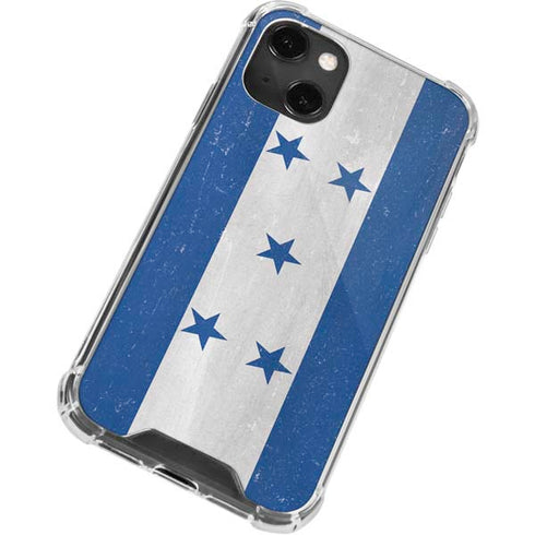 Honduras Flag Distressed iPhone 15 Plus Clear Case