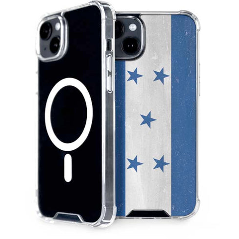 Honduras Flag Distressed iPhone 14 Plus MagSafe Case