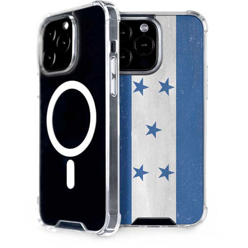 Honduras Flag Distressed iPhone 14 Pro Max MagSafe Case