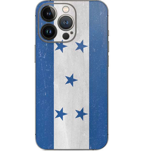 Honduras Flag Distressed iPhone 14 Pro Skin