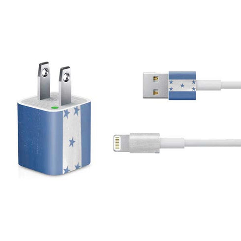 Honduras Flag Distressed iPhone Charger (5W USB) Skin