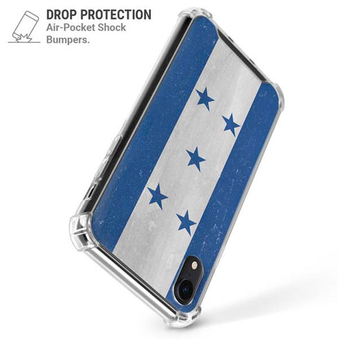 Honduras Flag Distressed iPhone XR Clear Case