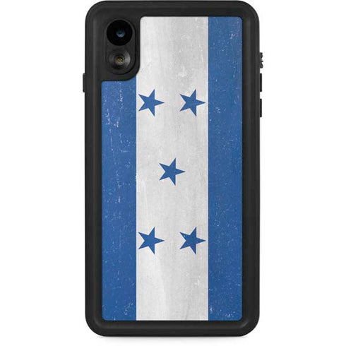 Honduras Flag Distressed iPhone XR Waterproof Case
