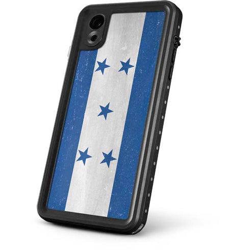 Honduras Flag Distressed iPhone XR Waterproof Case
