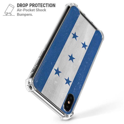 Honduras Flag Distressed iPhone XS Max Clear Case