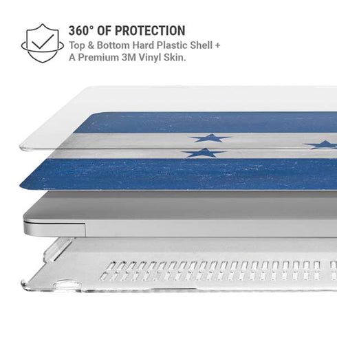 Honduras Flag Distressed MacBook Air 13in M1 (2021) Case plus Skin
