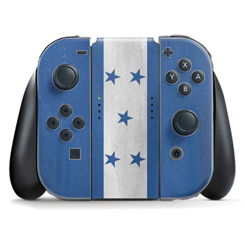 Honduras Flag Distressed Nintendo Switch (2017-2021) Joy-Con Controller Skin