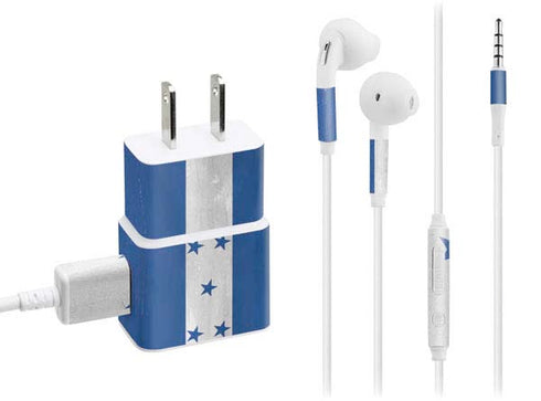 Honduras Flag Distressed Phone Charger Skin