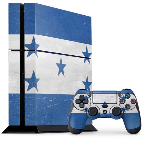 Honduras Flag Distressed PS4 Console and Controller Bundle Skin