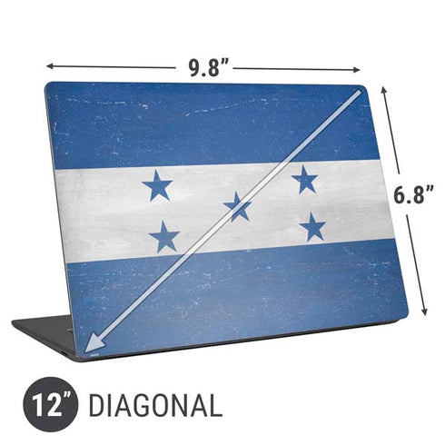 Honduras Flag Distressed Universal Laptop 12in (9.8 x 6.8in) Skin