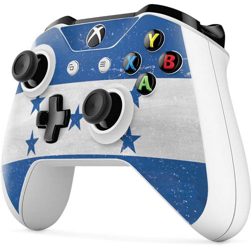 Honduras Flag Distressed Xbox One S Controller Skin