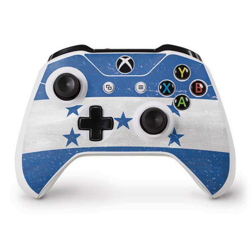 Honduras Flag Distressed Xbox One S Controller Skin