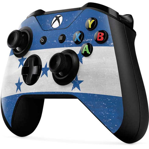 Honduras Flag Distressed Xbox One X Controller Skin