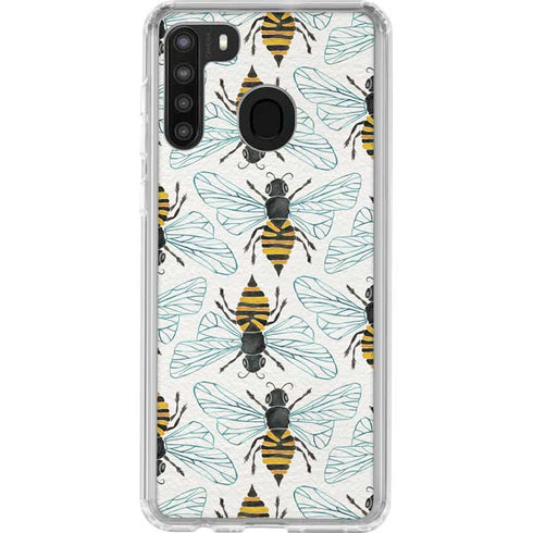 Cat Coq Honey Bee Galaxy A21 Clear Case