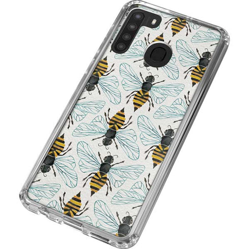 Cat Coq Honey Bee Galaxy A21 Clear Case