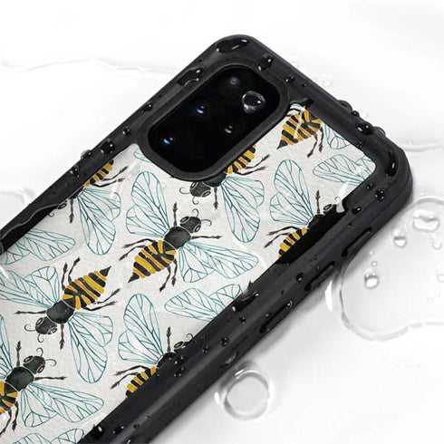 Cat Coq Honey Bee Galaxy S20 Plus Waterproof Case