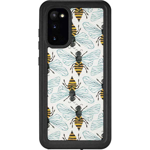 Cat Coq Honey Bee Galaxy S20 Waterproof Case