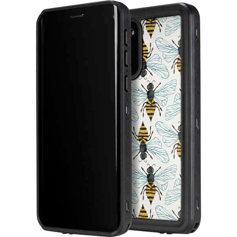 Cat Coq Honey Bee Galaxy S20 Waterproof Case
