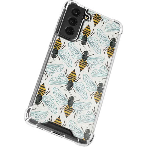 Cat Coq Honey Bee Galaxy S21 FE Clear Case