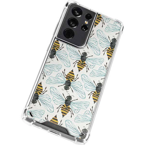 Cat Coq Honey Bee Galaxy S21 Ultra 5G Clear Case