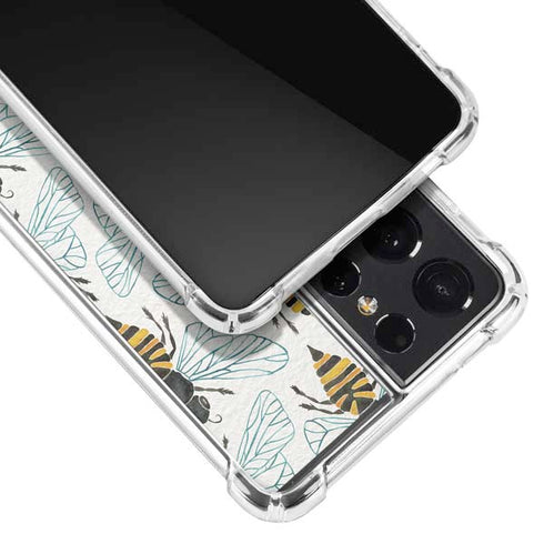 Cat Coq Honey Bee Galaxy S21 Ultra 5G Clear Case