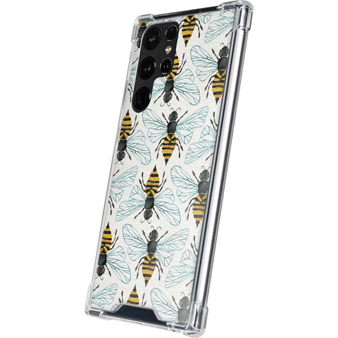 Cat Coq Honey Bee Galaxy S22 Ultra Clear Case