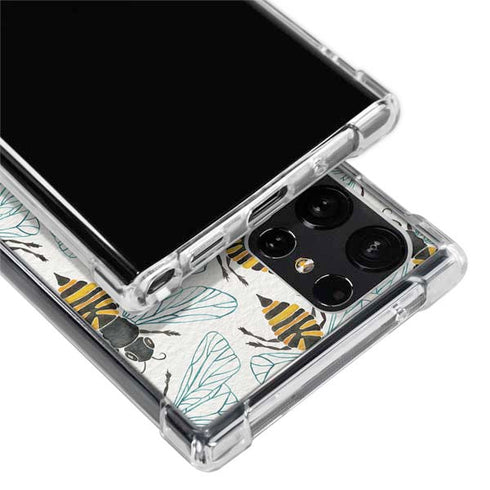 Cat Coq Honey Bee Galaxy S22 Ultra Clear Case