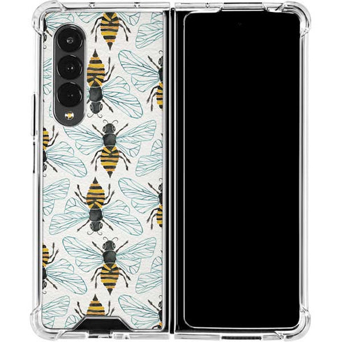 Cat Coq Honey Bee Galaxy Z Fold4 5G Clear Case