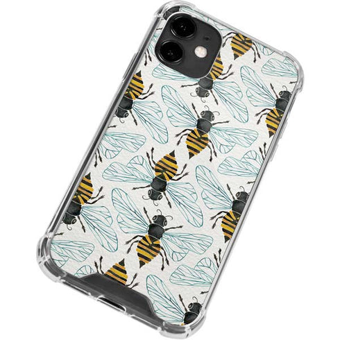 Cat Coq Honey Bee iPhone 12 Clear Case