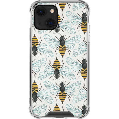 Cat Coq Honey Bee iPhone 13 Mini Clear Case