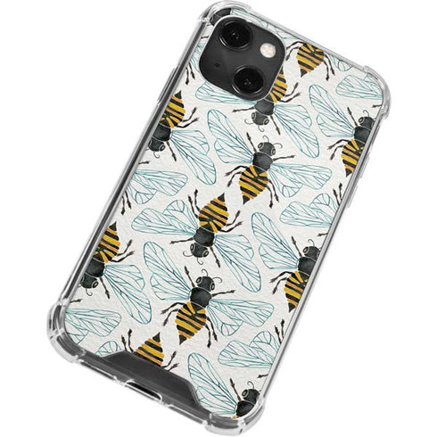 Cat Coq Honey Bee iPhone 13 Mini Clear Case