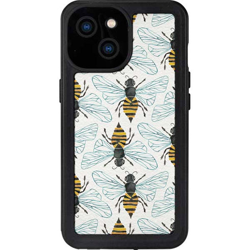 Cat Coq Honey Bee iPhone 13 Mini Waterproof Case