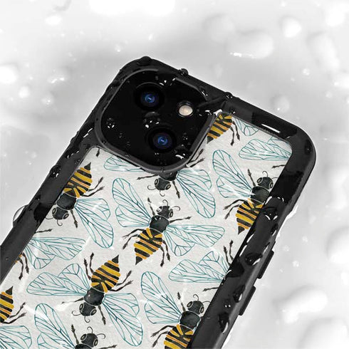 Cat Coq Honey Bee iPhone 13 Mini Waterproof Case