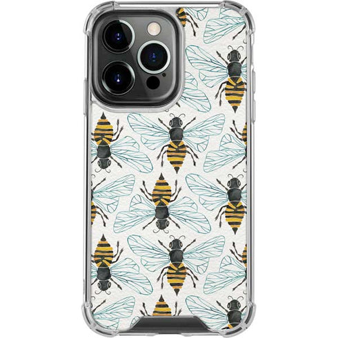 Cat Coq Honey Bee iPhone 14 Pro Clear Case