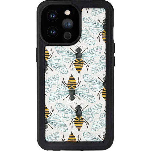 Cat Coq Honey Bee iPhone 14 Pro Max Waterproof Case
