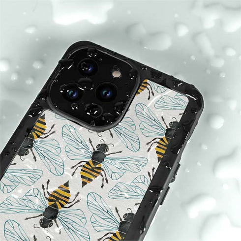Cat Coq Honey Bee iPhone 14 Pro Max Waterproof Case