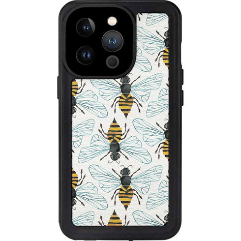 Cat Coq Honey Bee iPhone 14 Pro Waterproof Case