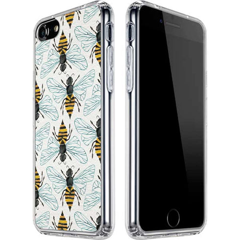 Cat Coq Honey Bee iPhone SE (2nd & 3rd Gen) Clear Case